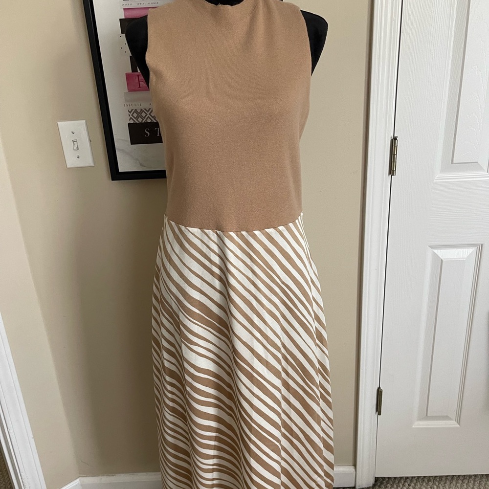 Classy dress with zebra print bottom from Ann Taylor
